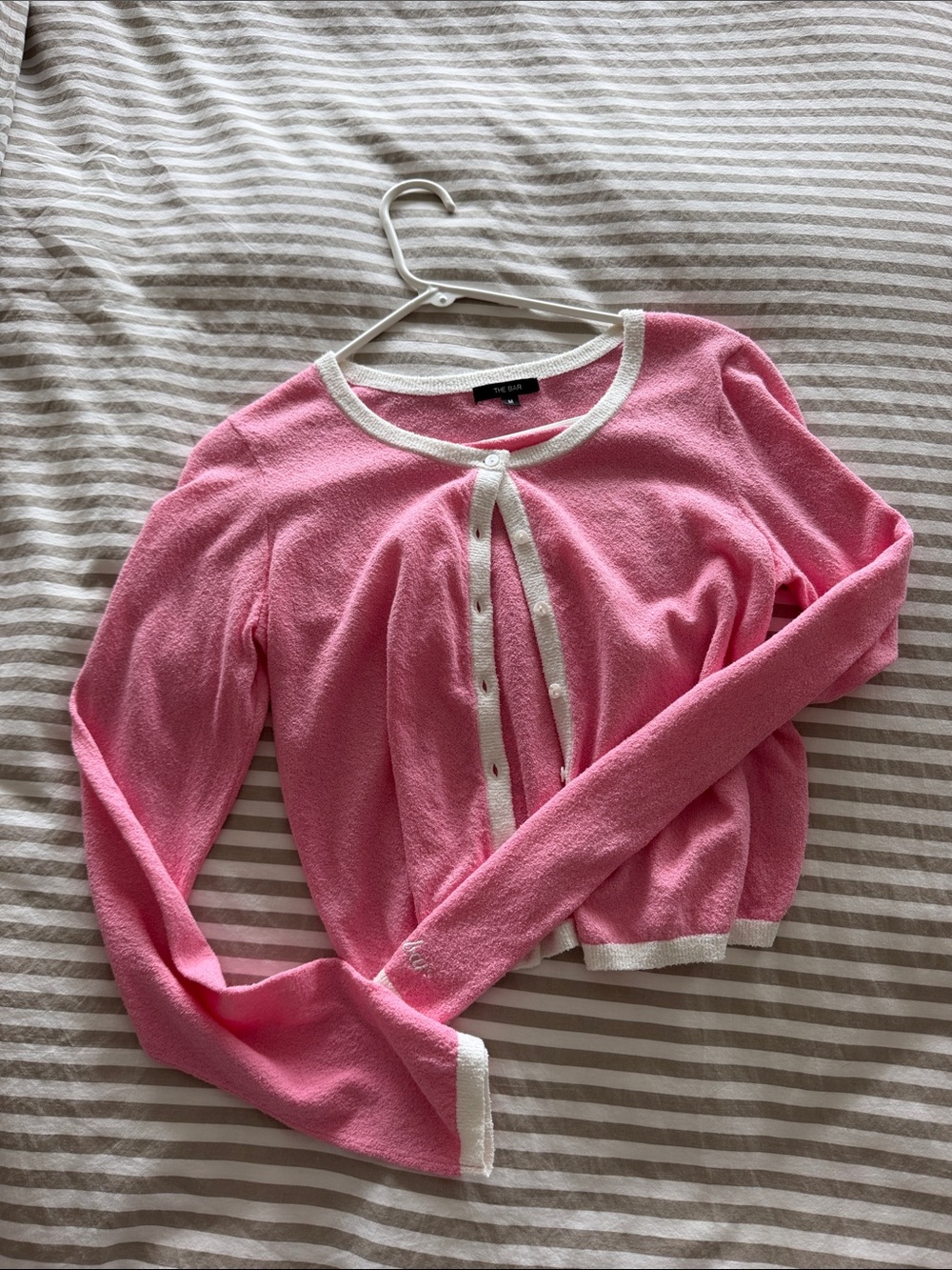 The Bar Pink Cardigan